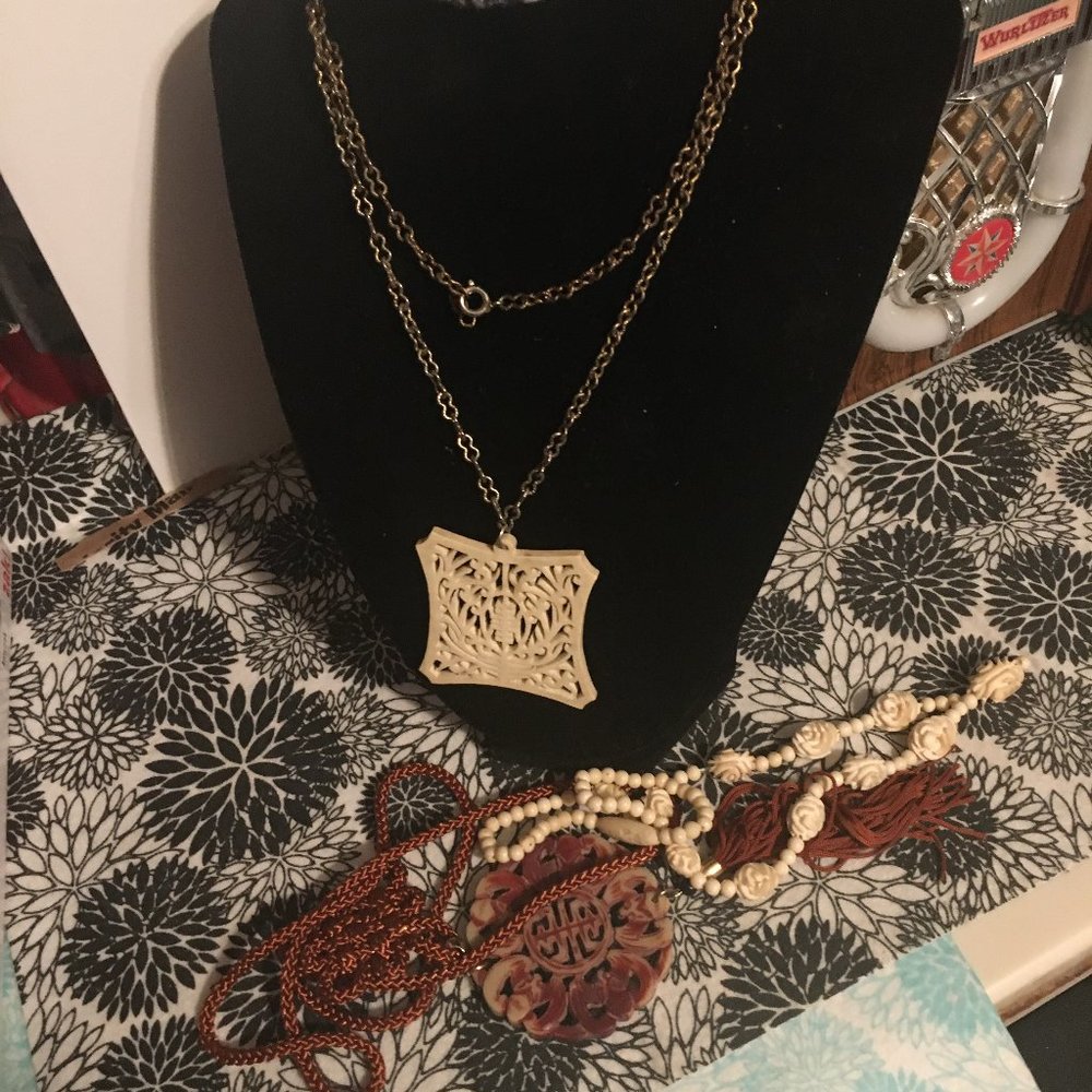 Real & Faux Bone Necklace Bundle - 294 $30 FIRM